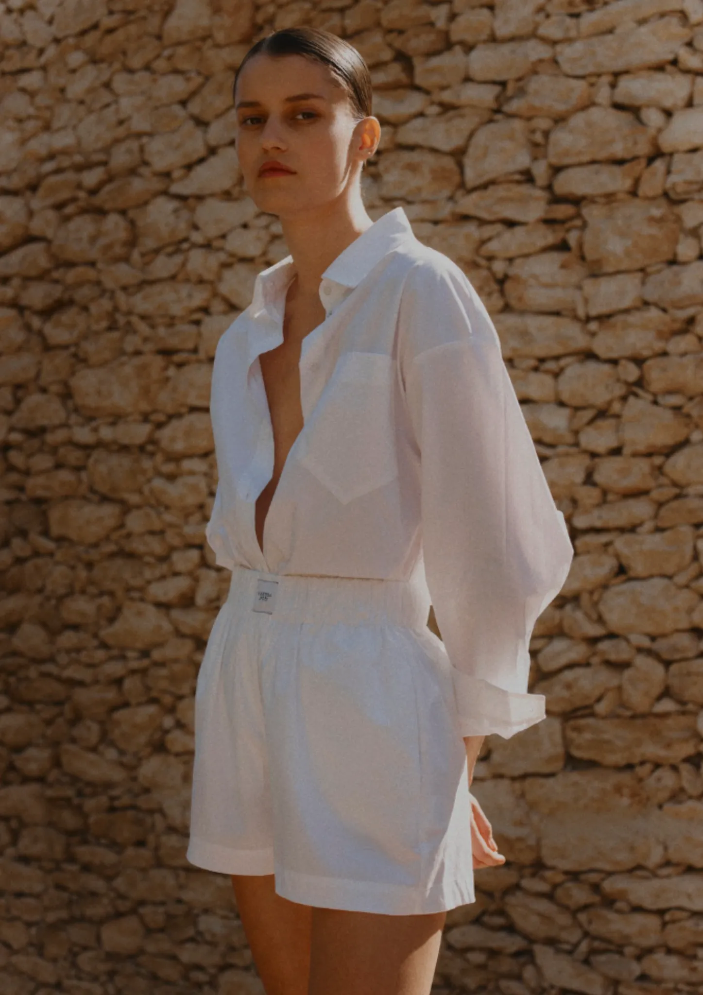 Chemise Oversize en Lin Blanc
